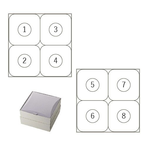 豆とりどり４個入２段　詰合せ方